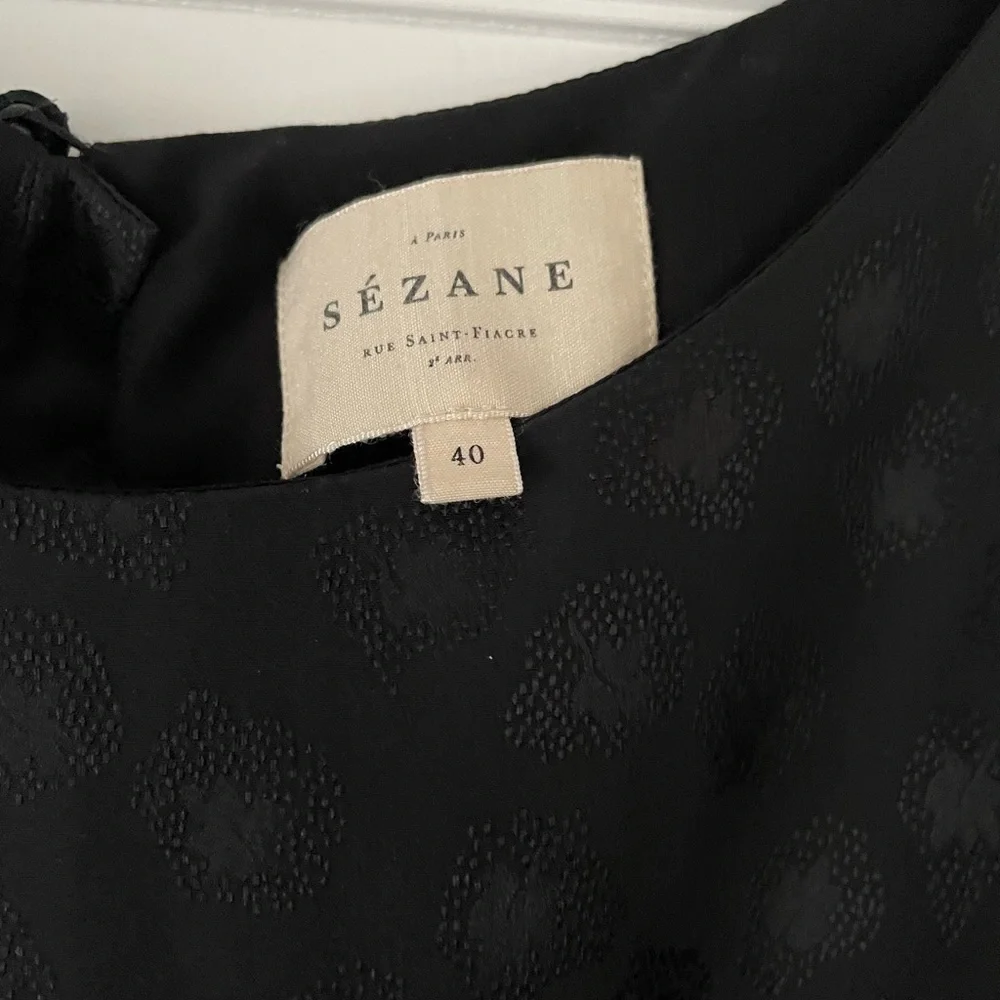 Sezane Black Silk Minidress - Picture 3 of 7